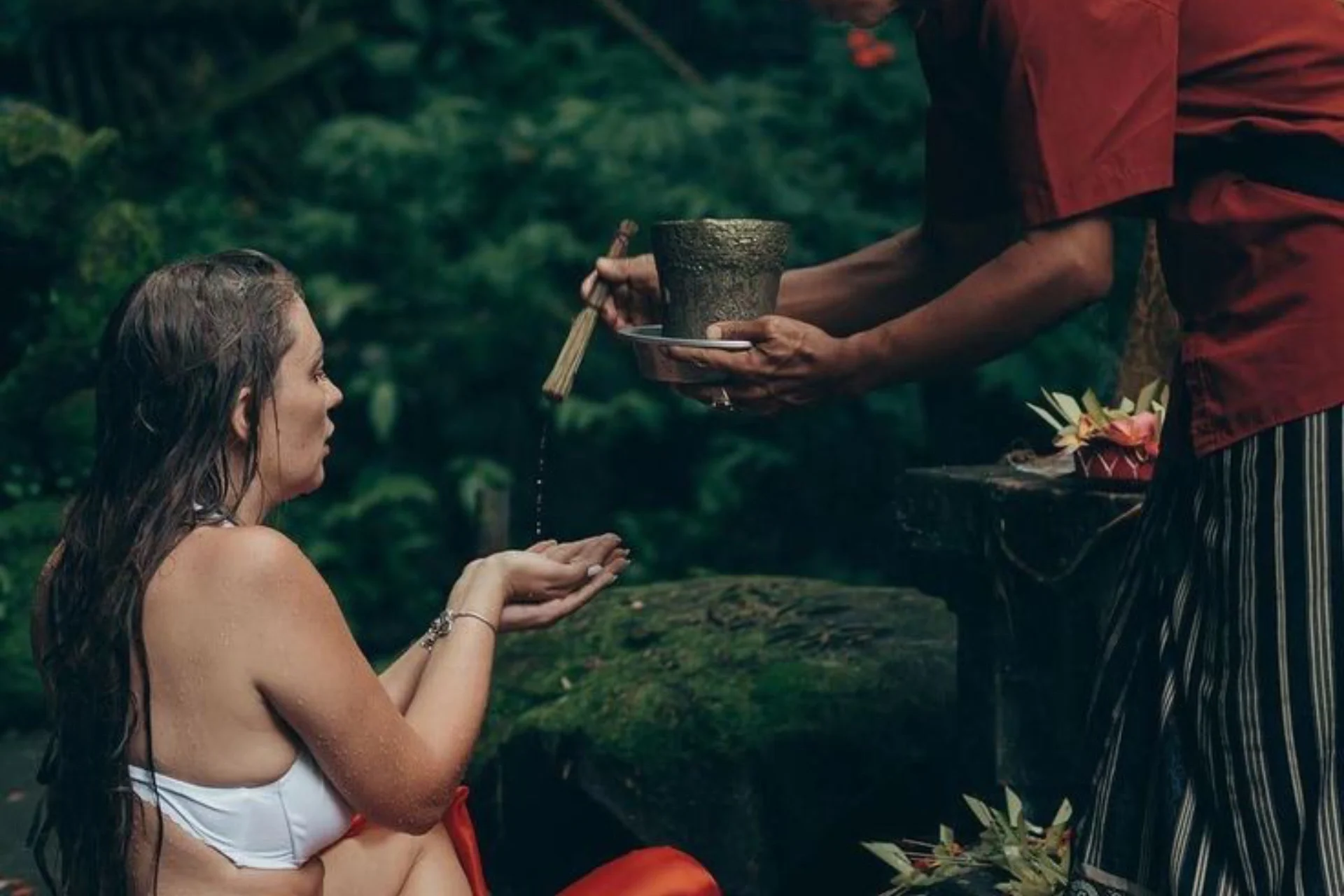 Balinese purification at holy water temple · ★4_95