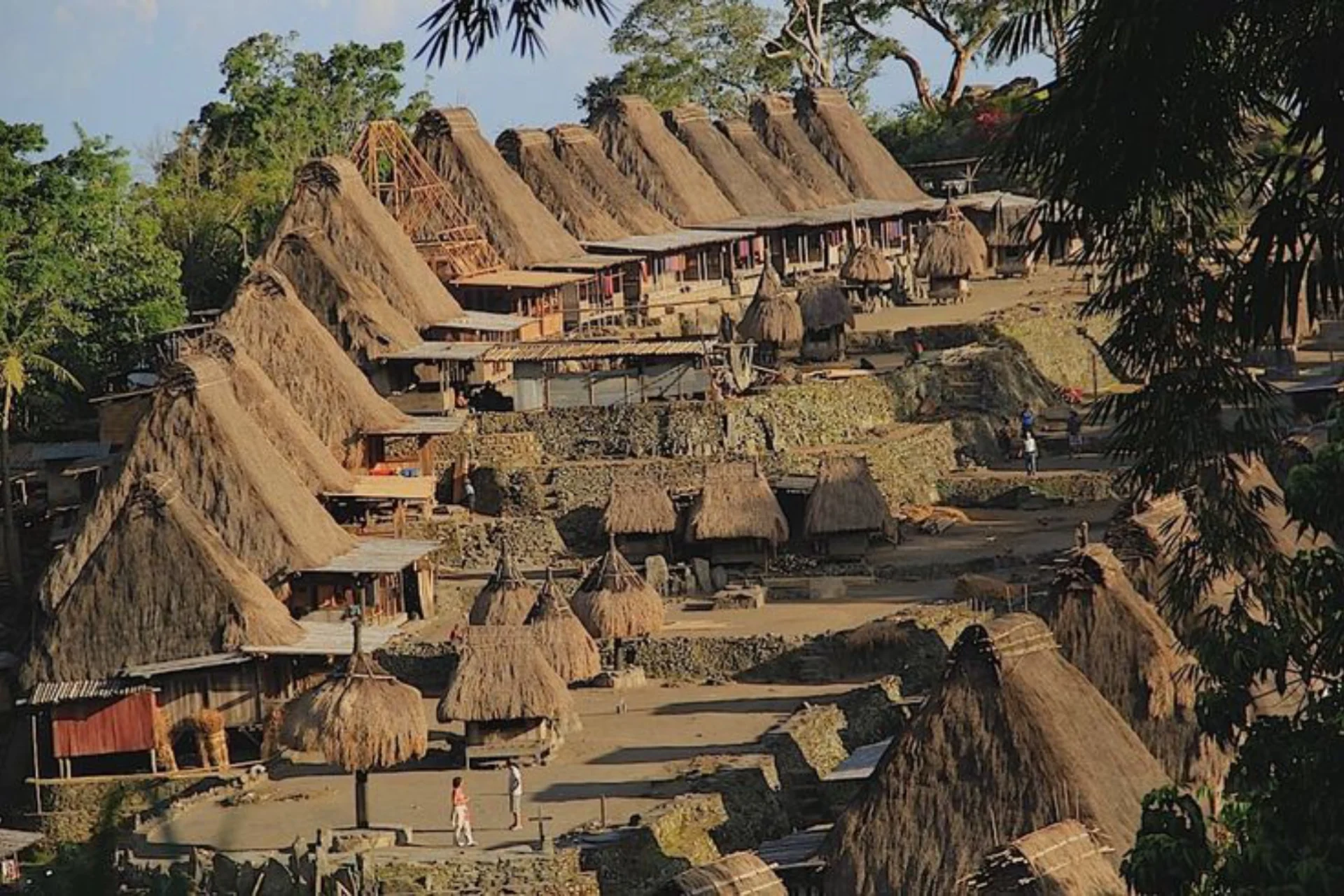 Bena, a village at the foot of Mount Inerie, Flores Island_